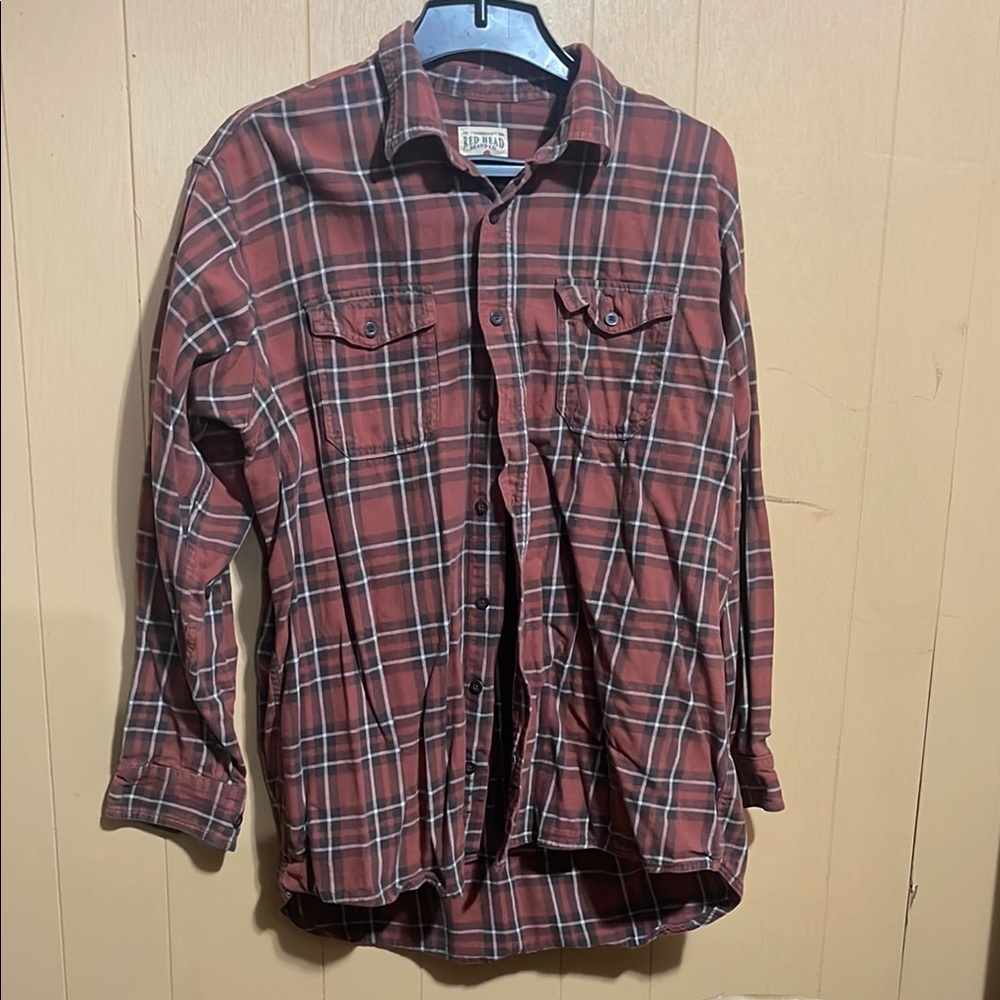 Men’s Red and Grey/Black flannel